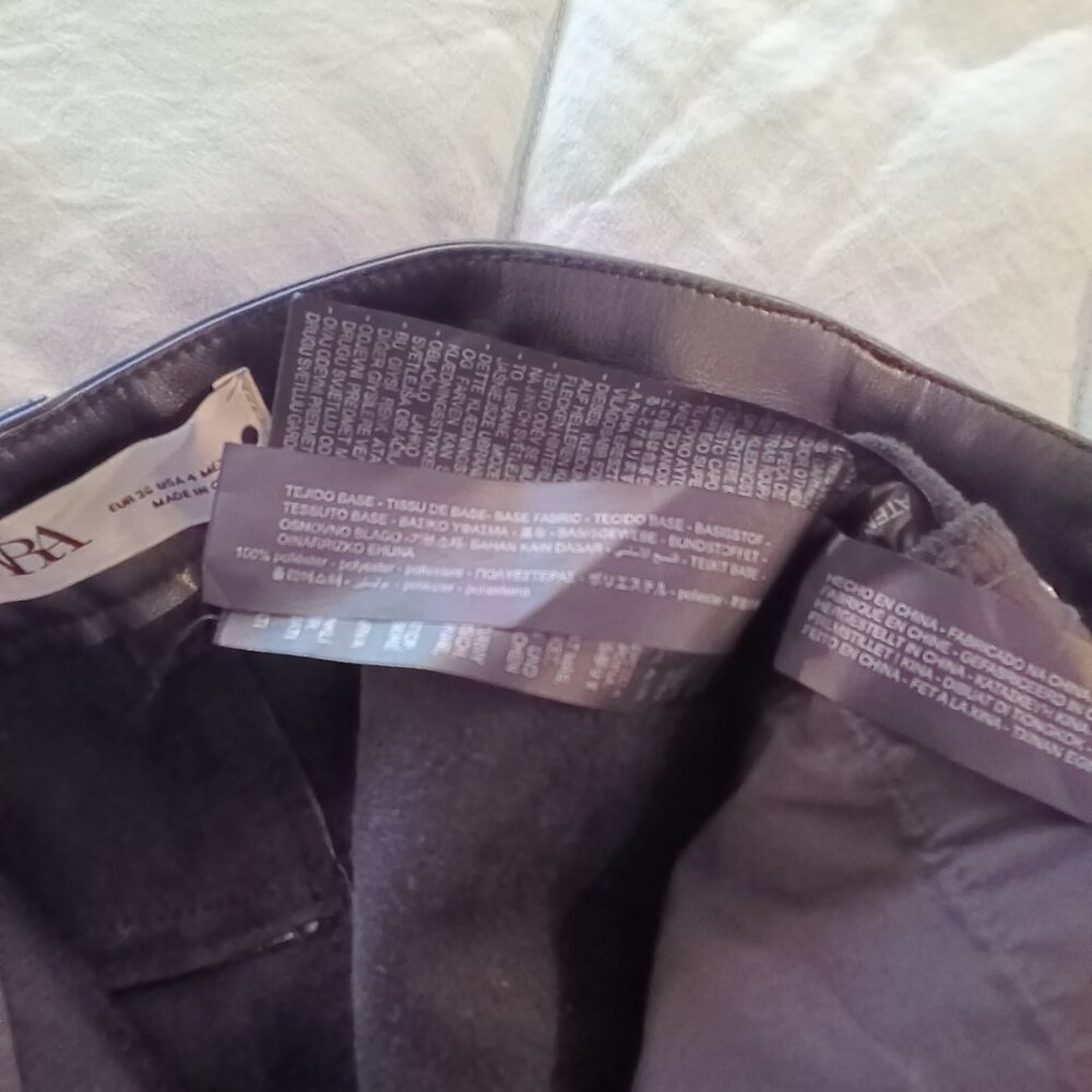 Zara Pleather Pant 4 - Picture 4 of 7
